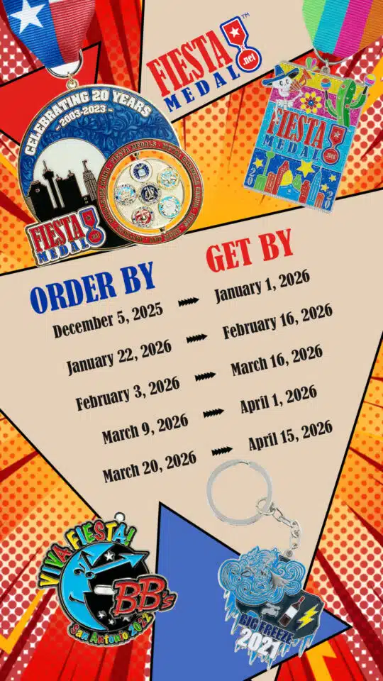2022 Fiesta Medal Order By